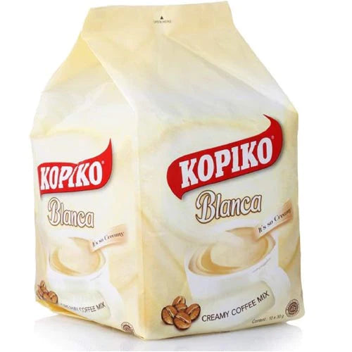 Kopiko - Instant 3 in 1 Blanca Coffee Mix - 10 Sachet / Packet Bag - 30 G