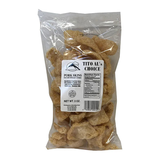 Tito Al's Choice Pork Skin - Salt & Vinegar Flavor 3oz