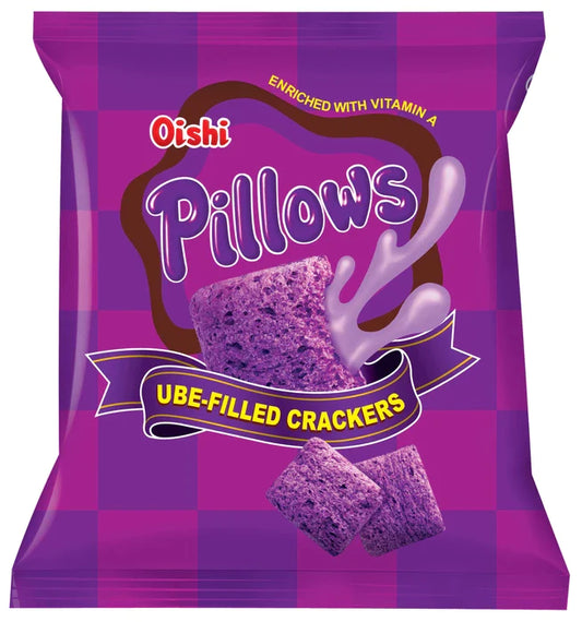 Oishi Pillows Ube Filled Crackers 38g